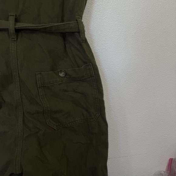 REFORMATION Kenny Army Green Boiler Jumpsuit Size: 4 - Picture 6 of 11